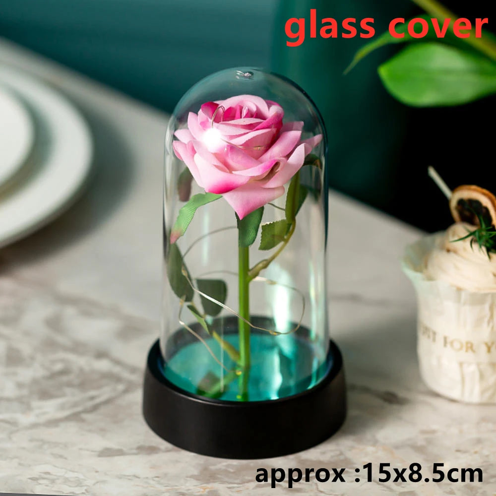 Rose LED Galaxy (1 Pièce) – Fleur Artificielle Élégante, Déco Mariage & Cadeau Saint-Valentin / Fête des Mères