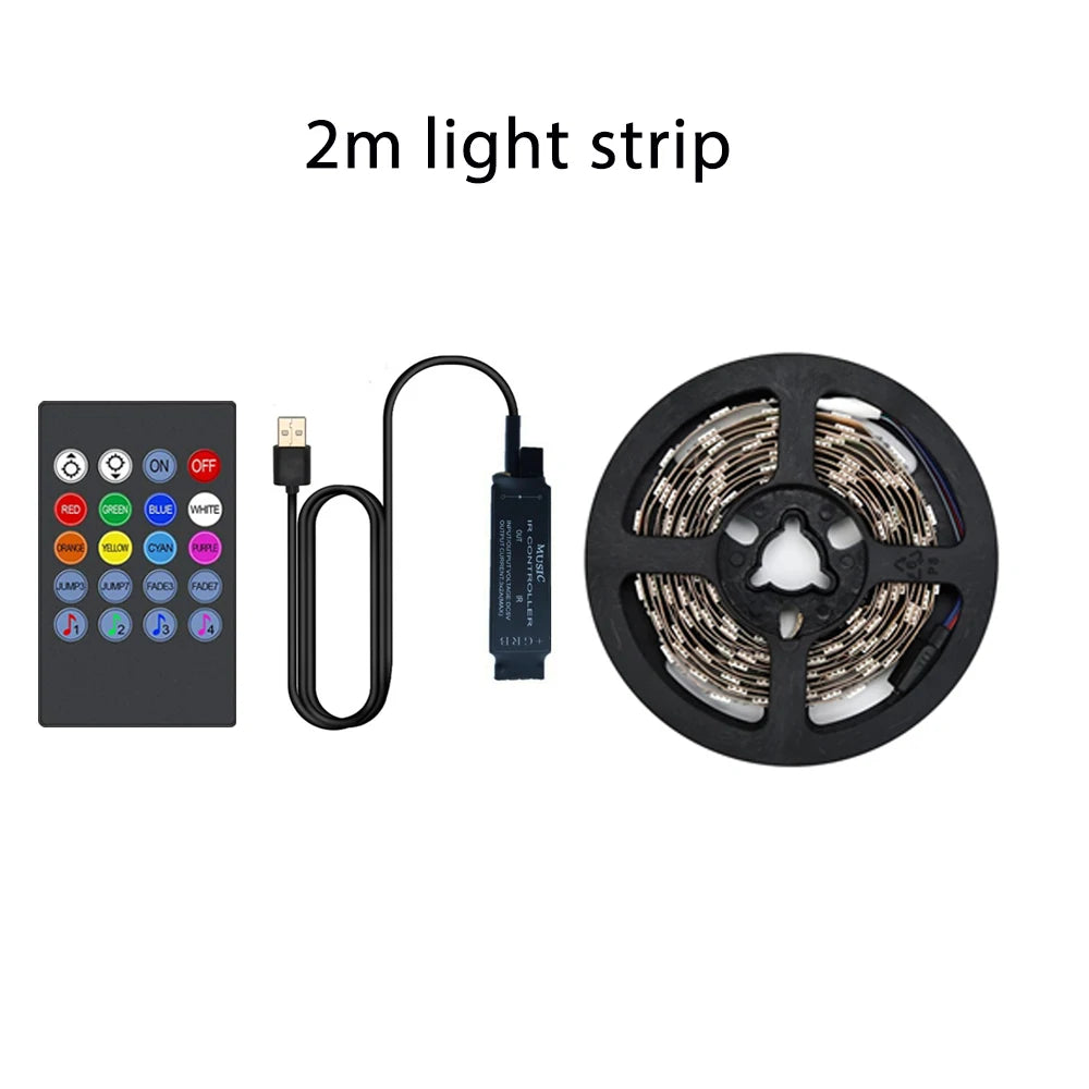 Bande LED RGB USB avec Synchronisation Musicale – Éclairage Ambiant pour TV (15–80”), PC & Miroir