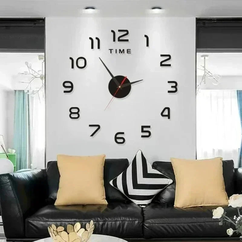 Horloge Murale DIY Lumineuse – Design Moderne Ultra-Fin à Aiguilles Quartz