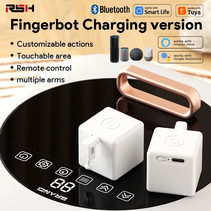 Fingerbot Plus Intelligent Bluetooth Tuya – Bouton Connecté Rechargeable pour Automatiser Vos Interrupteurs