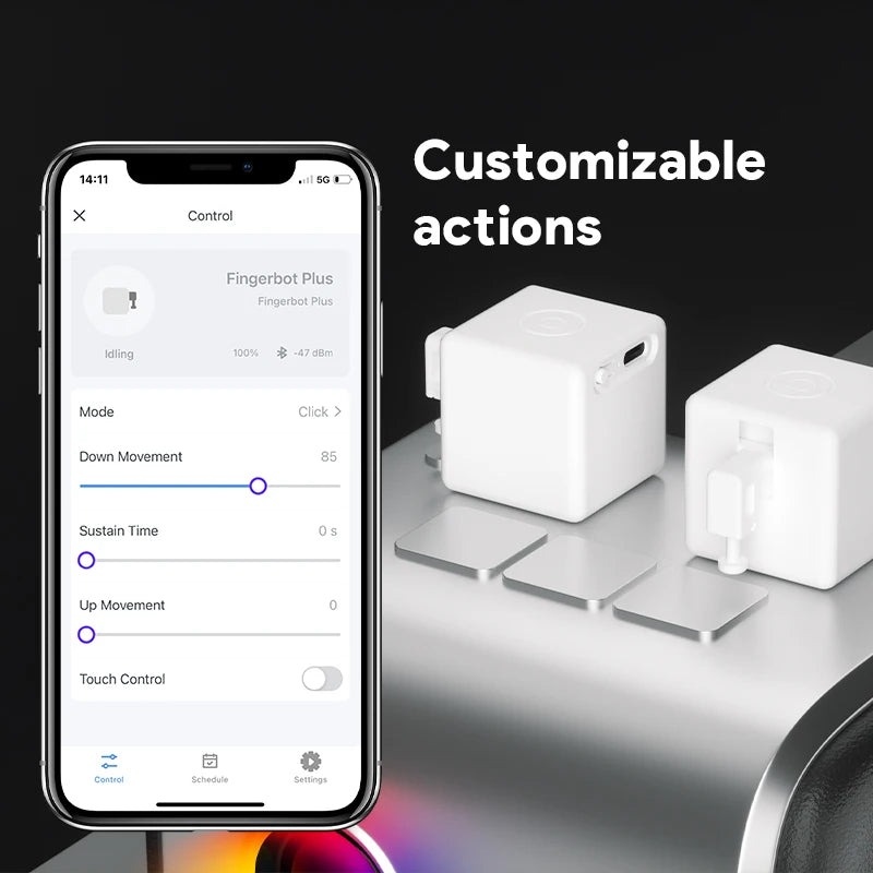 Fingerbot Plus Intelligent Bluetooth Tuya – Bouton Connecté Rechargeable pour Automatiser Vos Interrupteurs