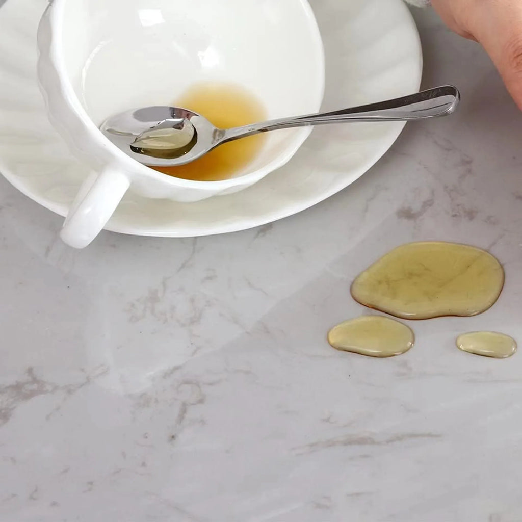 مفرش طاولة دائري شفاف من مادة PEVA - مقاوم للماء والبقع (سهل التنظيف)