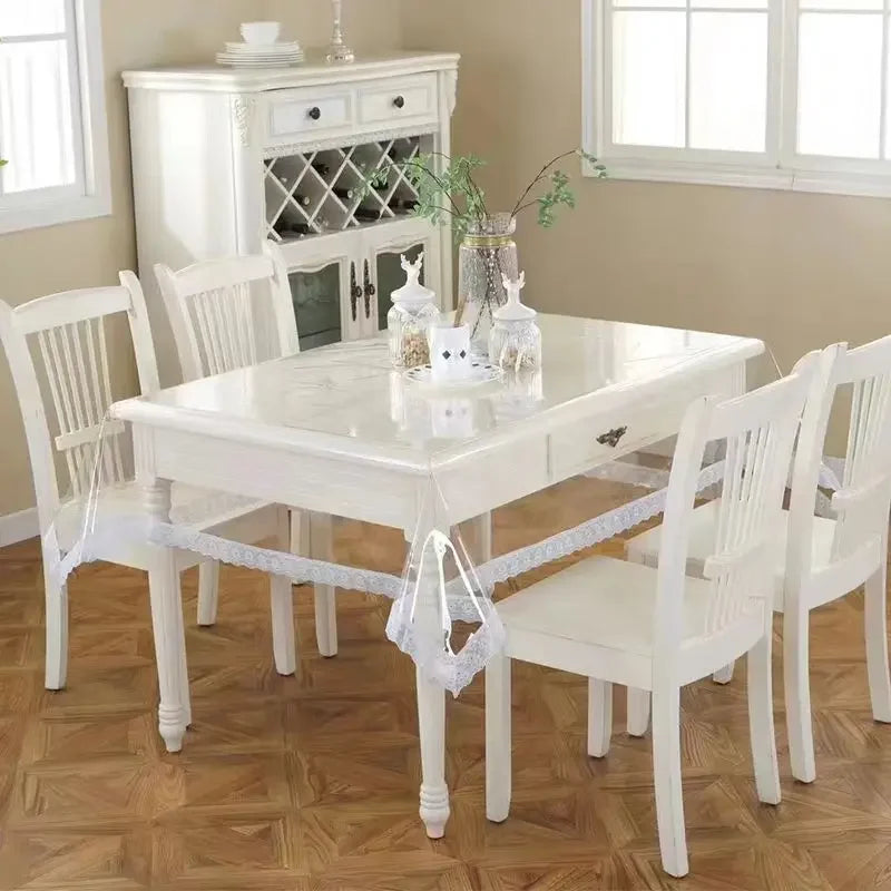 Nappe Plastique Transparente Fine – Protection Anti-Taches & Anti-Huile, Facile à Essuyer (Sans Odeur)