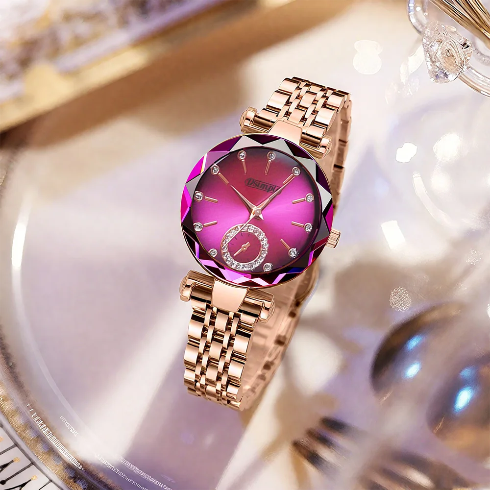 Coffret Montre Femme Élégance Luxe (2 Pièces) – Montre Quartz Chic & Accessoires Mode Soirée