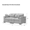 Modular Multi-Seater Sofa in Corduroy – High Resilience Seat, Mobile Footrest, Removable Cushions &amp; Integrated Storage
