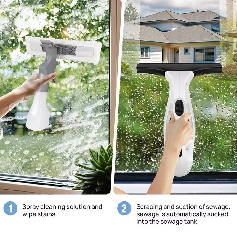 3-in-1 Cordless Window Cleaner – Manual Wiper for Kitchen &amp; Bathroom