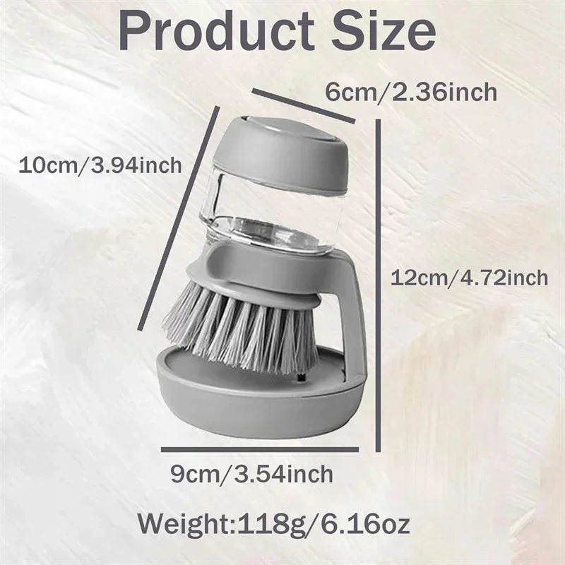 Brosse Vaisselle avec Distributeur de Savon – Brosse de Nettoyage Cuisine avec Support et Bac Égouttoir