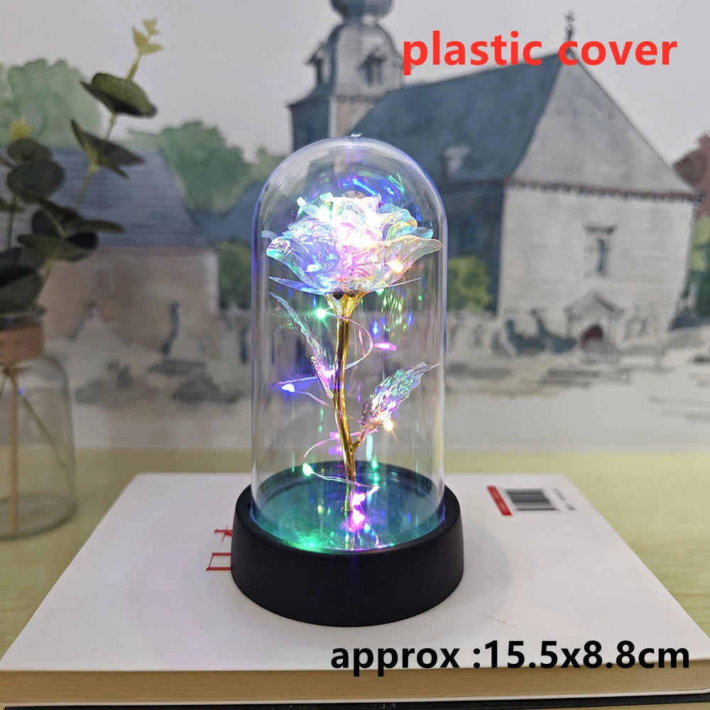 Rose LED Galaxy (1 Pièce) – Fleur Artificielle Élégante, Déco Mariage & Cadeau Saint-Valentin / Fête des Mères