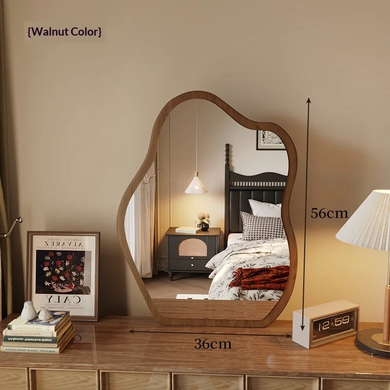 Miroir sur Pied Vintage – Grand Miroir Full Length avec Cadre Doré et Accent Nuage pour Chambre et Salon