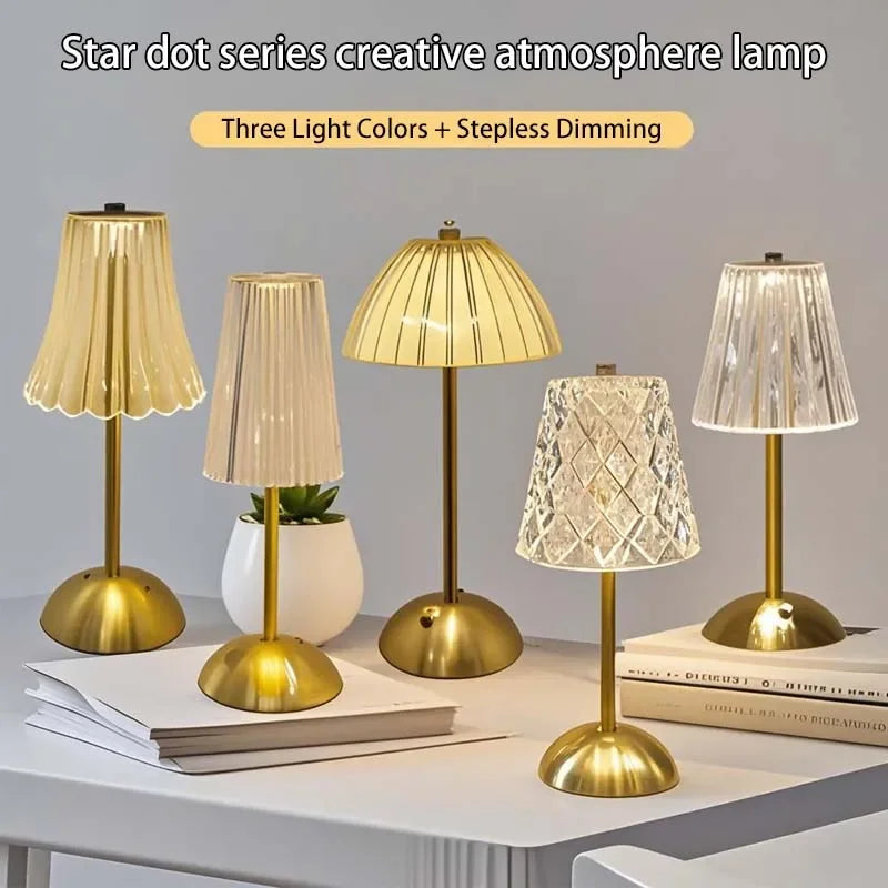 Lampe de Table LED Rechargeable à Intensité Variable – Toucher Tactile, Sans Fil, Lampe de Lecture et Veilleuse pour Chambre, Bureau ou Hôtel