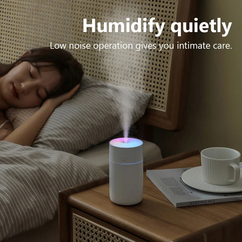 Humidificateur d’Air Portable Sans Fil USB Rechargeable – Diffuseur d’Arômes avec Brume Fine & Éclairage Ambiant