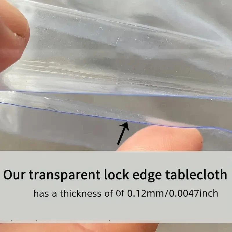 Nappe Ronde Transparente en PEVA – Protection Imperméable & Anti-Taches (Facile à Nettoyer)
