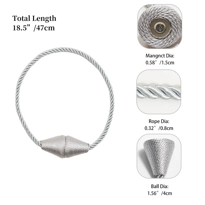 Conical Magnetic Curtain Tieback – Elegant European Style and Powerful Hold