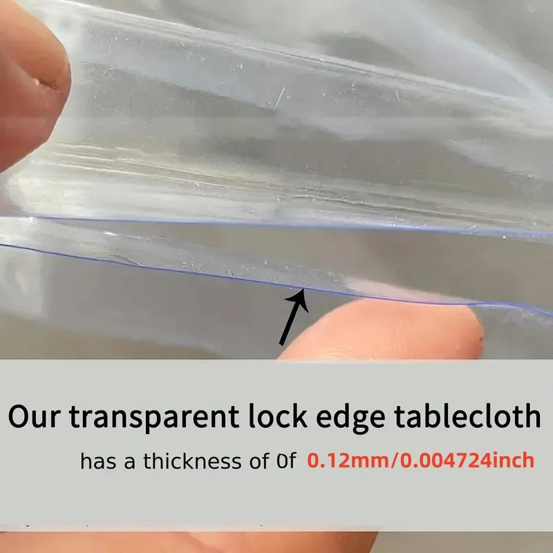 Nappe Plastique Transparente Fine – Protection Anti-Taches & Anti-Huile, Facile à Essuyer (Sans Odeur)