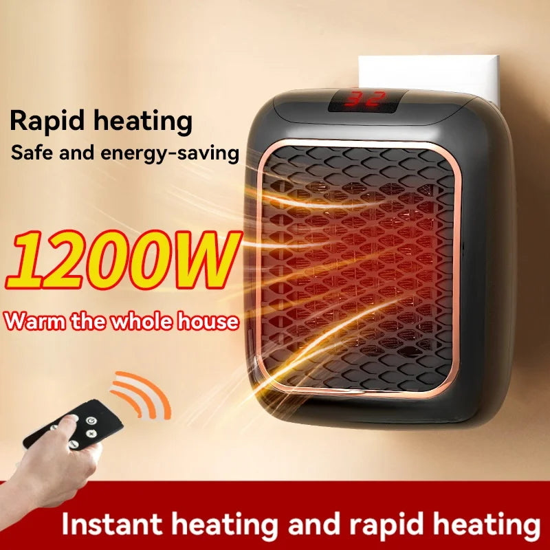 Chauffage Électrique Mural 1200 W – Chauffage Rapide PTC avec Télécommande & Minuterie