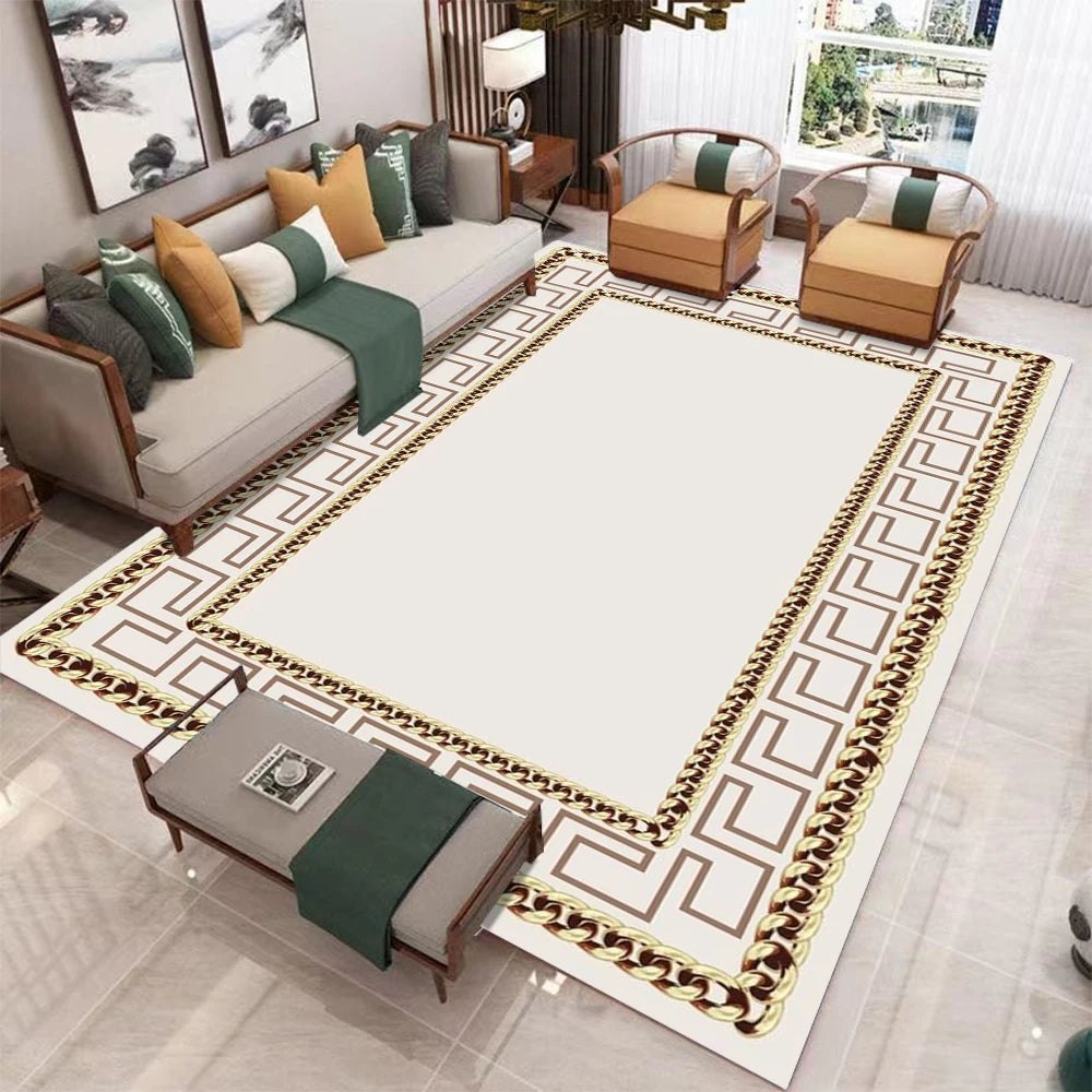 Tapis Géométrique Nordic Luxe – Grand Tapis Moderne pour Salon, Chambre & Espace Canapé