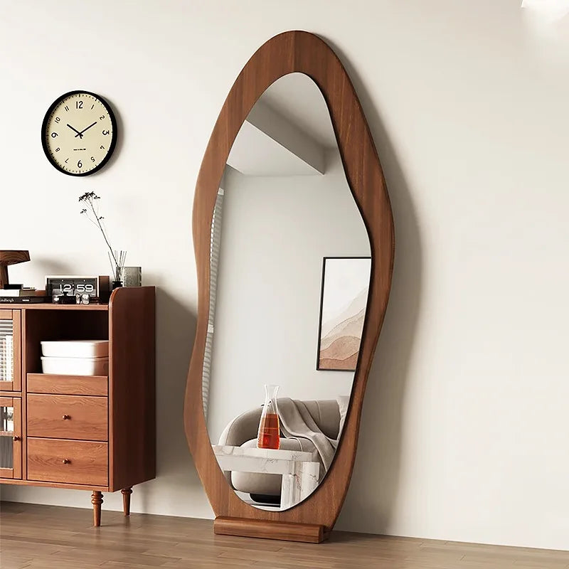 Miroir sur Pied et Mural en Bois de Mangue – Grande Taille, Pleine Longueur, Style Vintage pour Chambre et Salon
