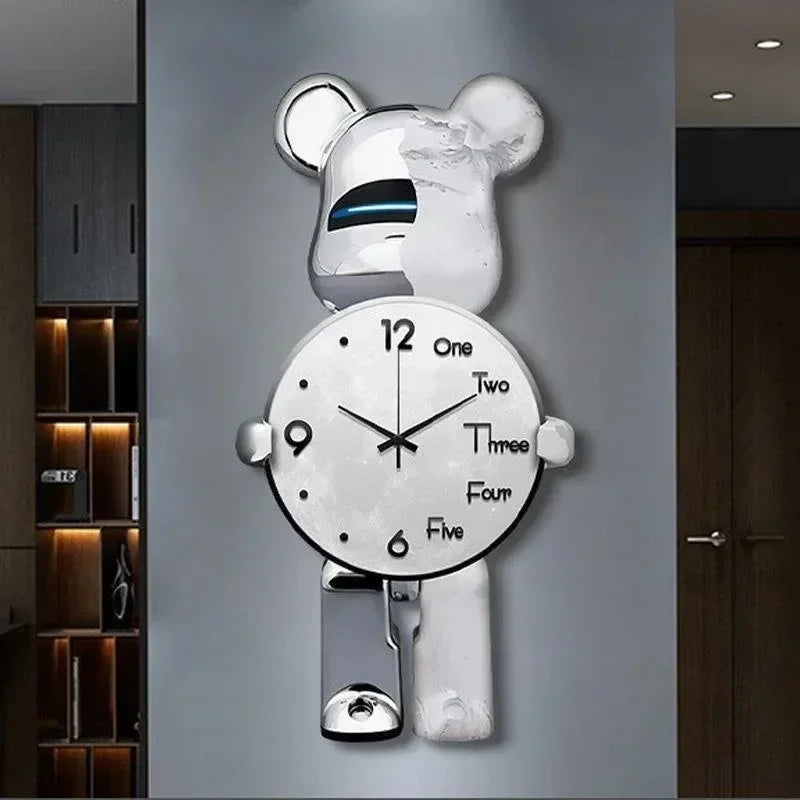 Giant “Bear” Wall Clock – Creative and Aesthetic Design for Living Room and Dining Room
