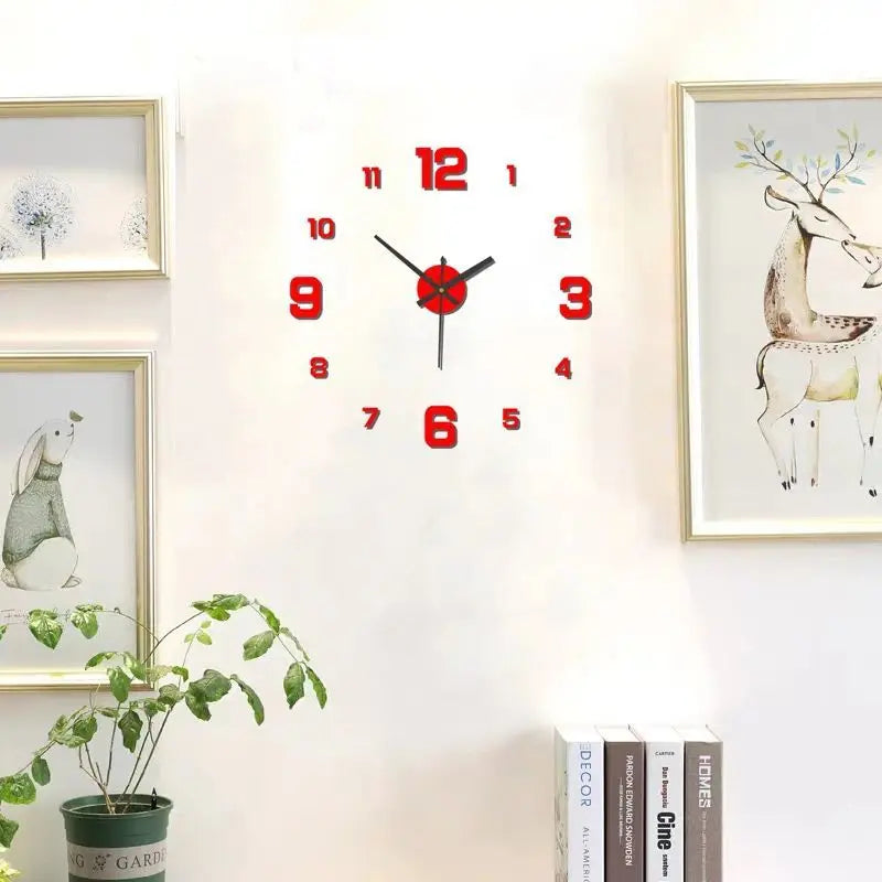Horloge Murale DIY Sans Cadre – Décoration Moderne Silencieuse pour Maison & Bureau