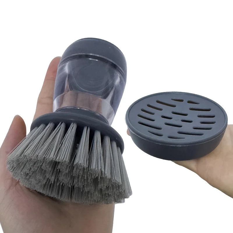 Brosse de Nettoyage Manuelle pour Vaisselle – Distributeur de Savon Intégré, Outil Multifonction Durable