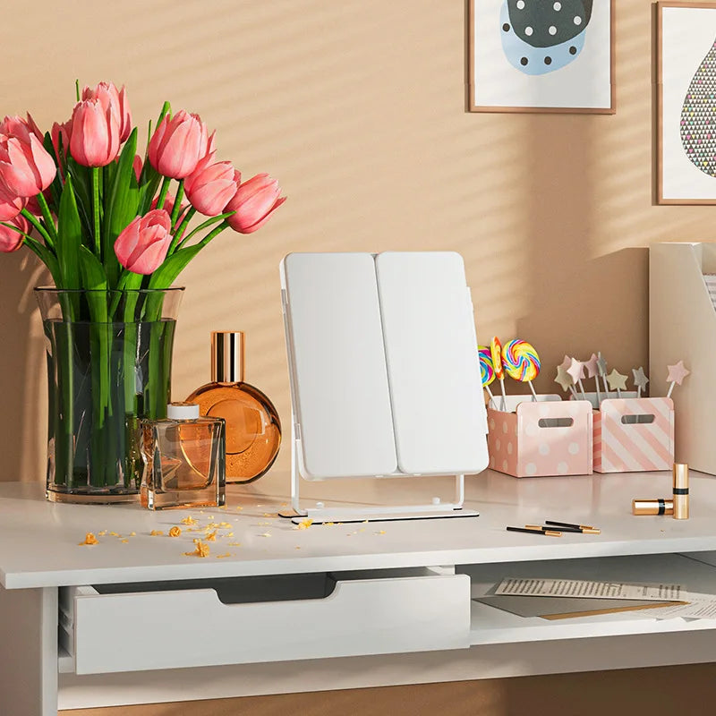 Miroir sur Pied LED Pleine Longueur, Tri‑Pliant et Portable – Miroir d’Essayage Grand Format pour Chambre et Salon