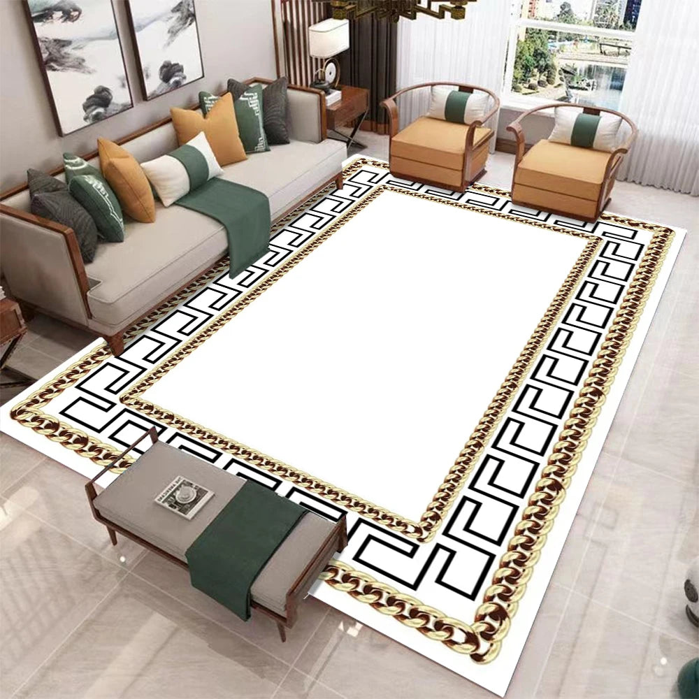 Tapis Géométrique Nordic Luxe – Grand Tapis Moderne pour Salon, Chambre & Espace Canapé