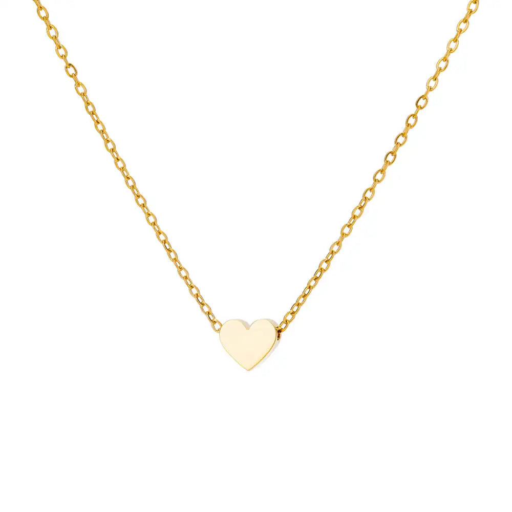Collier Pendentif Cœur en Acier Inoxydable – Bijou Élégant et Minimaliste pour Femme