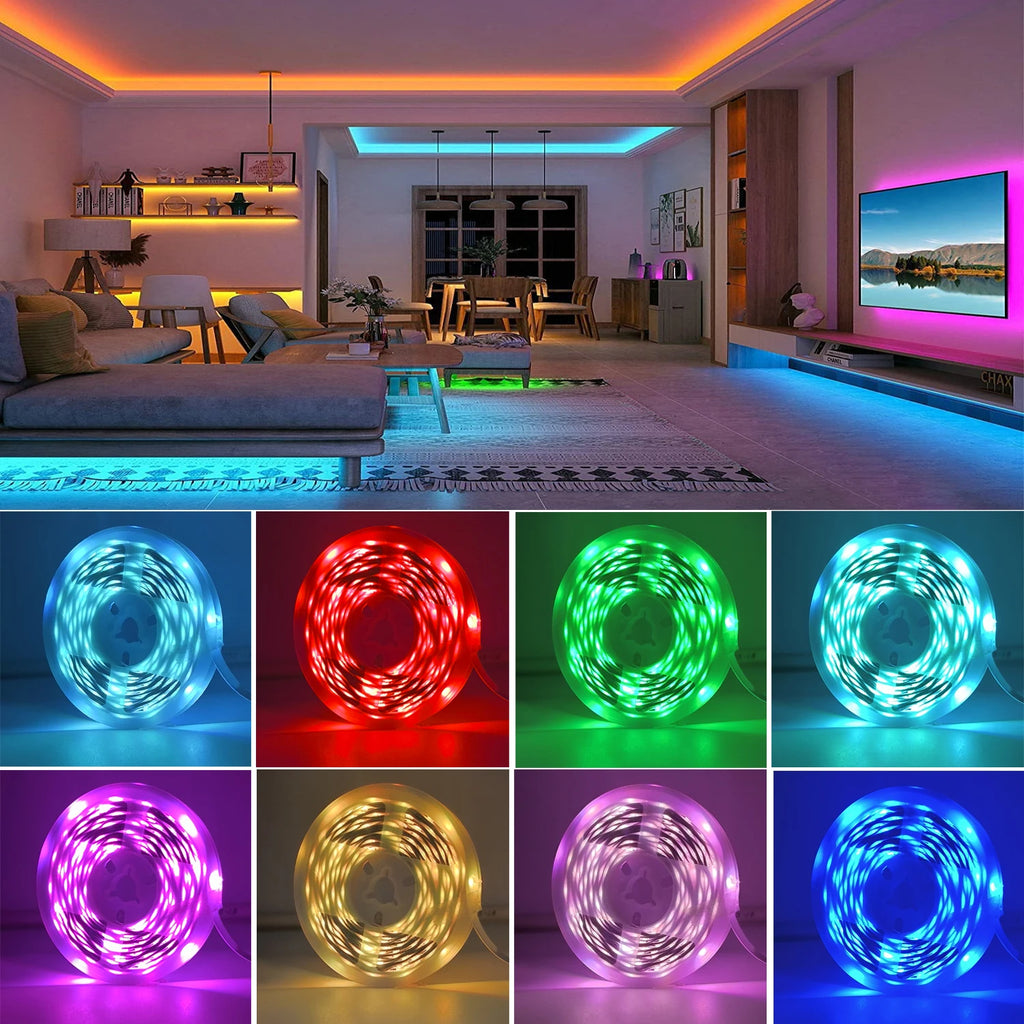 Bande LED RGB Intelligente – Ruban Lumineux Flexible avec Contrôle par Application pour Décoration Chambre & Salon