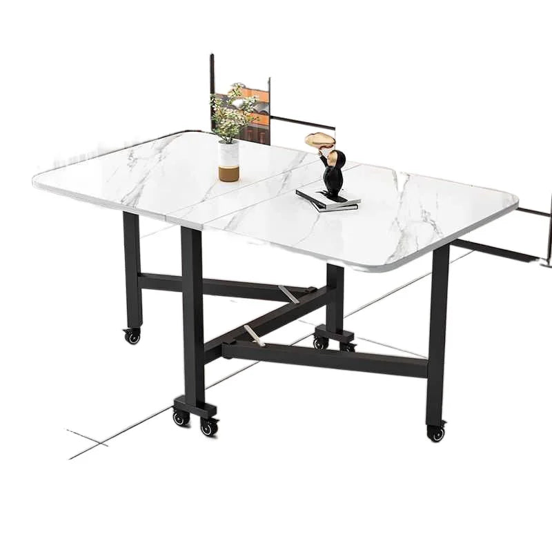 Table à Manger Pliable Multifonction – Modèle Rectangulaire Mobile, Idéale Petits Espaces