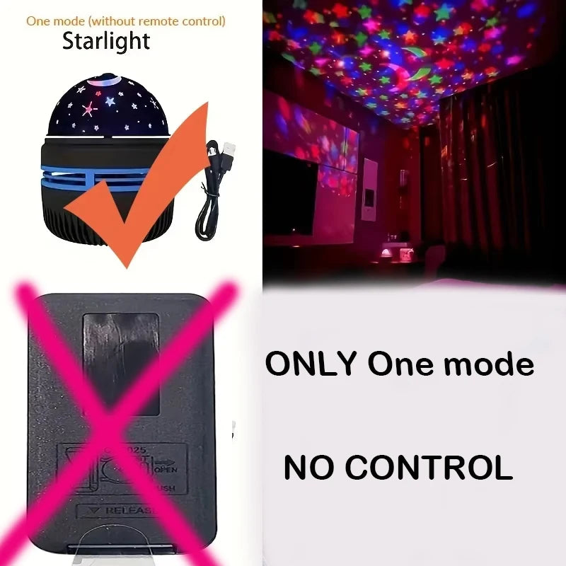 Projecteur Galaxy 7 Couleurs – Effet Océan & Étoiles, Veilleuse Décorative pour Chambre