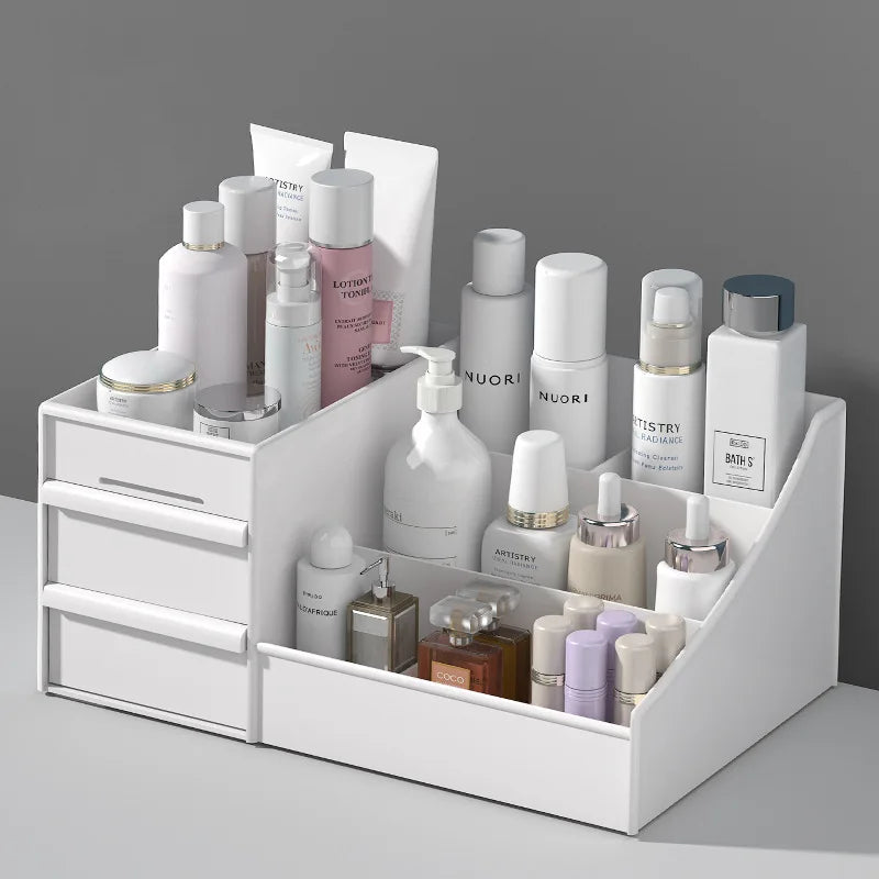 Organiseur Maquillage à Tiroirs – Boîte de Rangement Cosmétique Gain de Place pour Bureau & Coiffeuse