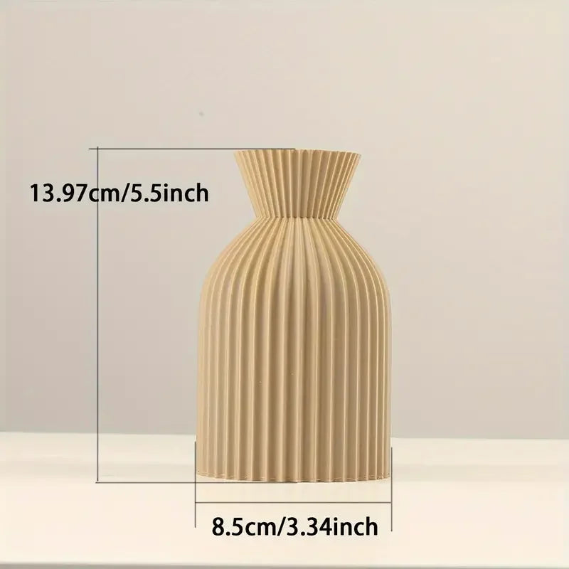 Vase Noir Élégant en Plastique – Centre de Table Décoratif Style Boho pour Maison et Bureau