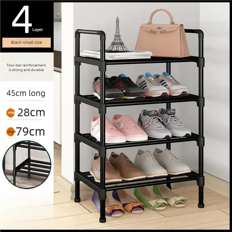 Étagère à Chaussures Multi-Niveaux en Métal – Organiseur Gain de Place avec Compartiments Modulables