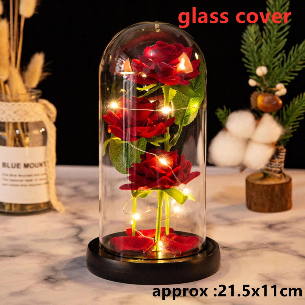 Rose LED Galaxy (1 Pièce) – Fleur Artificielle Élégante, Déco Mariage & Cadeau Saint-Valentin / Fête des Mères