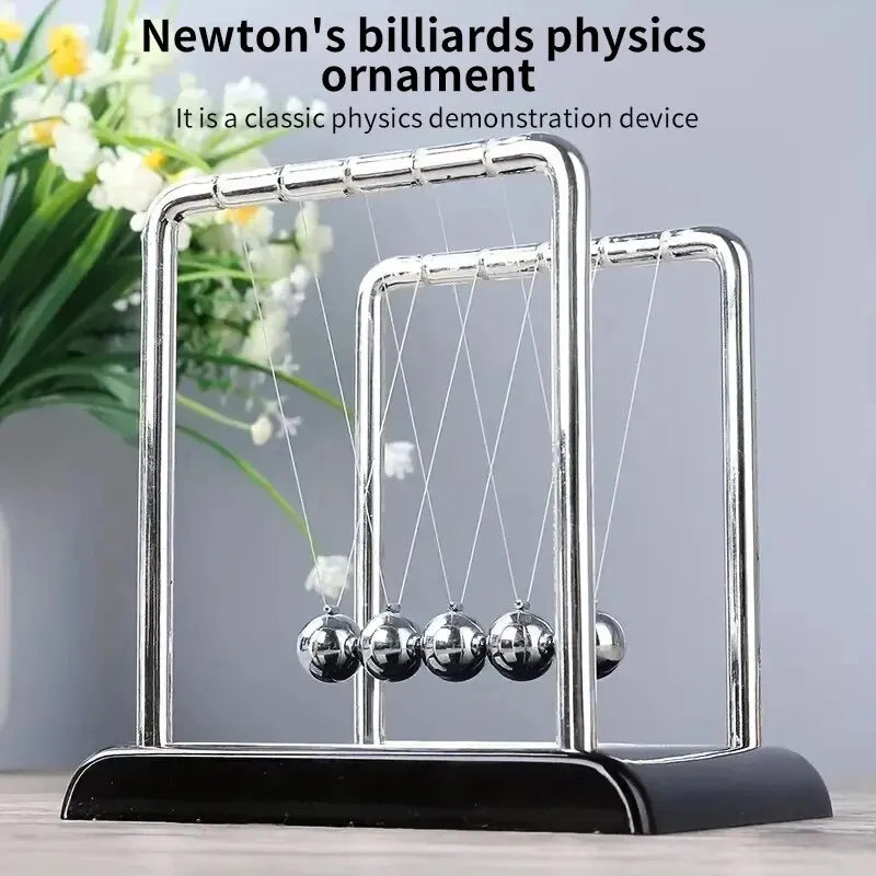 Newton's Cradle – Steel Desk Toy, Scientific Pendulum, Physics Demonstration, Anti-Stress and Home Decoration