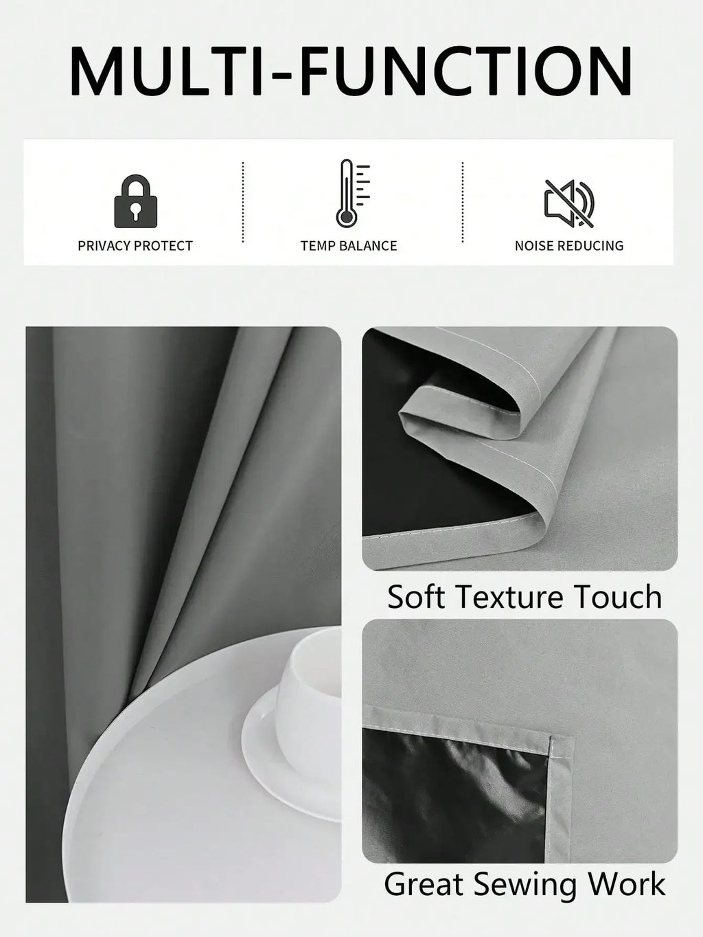 Rideau Occultant 100 % avec Œillets – Intimité Totale