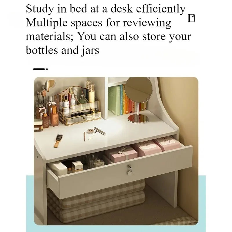 طاولة تزيين عصرية وبسيطة – طاولة مكياج صغيرة لغرفة النوم أو الاستوديو