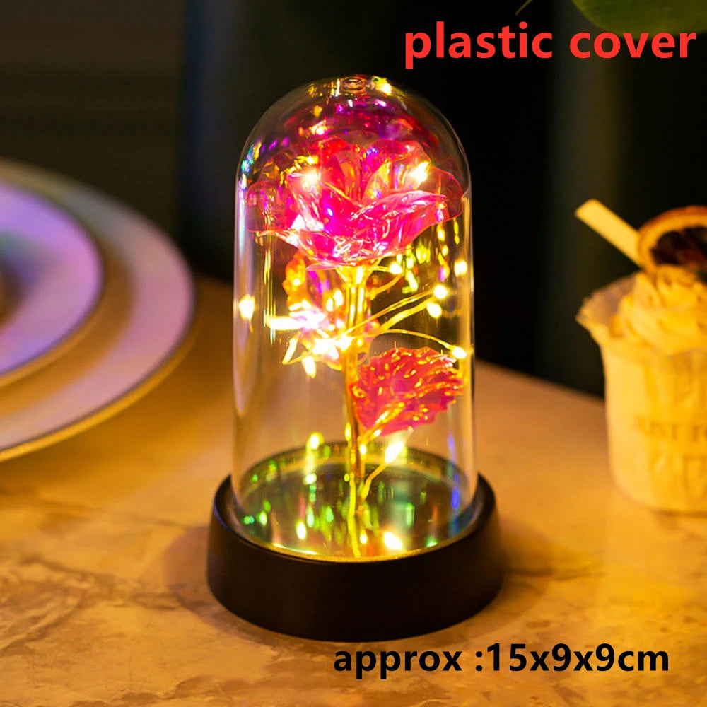 Rose LED Galaxy (1 Pièce) – Fleur Artificielle Élégante, Déco Mariage & Cadeau Saint-Valentin / Fête des Mères