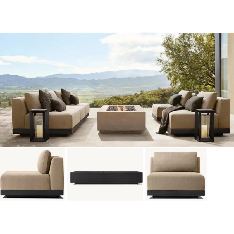 Salon de Jardin Haut de Gamme en Métal – Ensemble Canapé Outdoor Luxe pour Terrasse & Villa