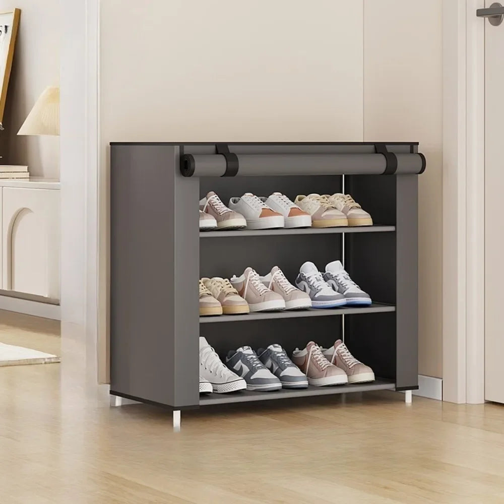 Meuble à Chaussures Grande Capacité avec Housse Anti-Poussière – Étagère Multi-Niveaux Large & Anti-Humidité