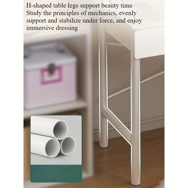 Coiffeuse Moderne Light Luxury 2025 – Table de Maquillage Élégante et Compacte pour Chambre & Petit Appartement