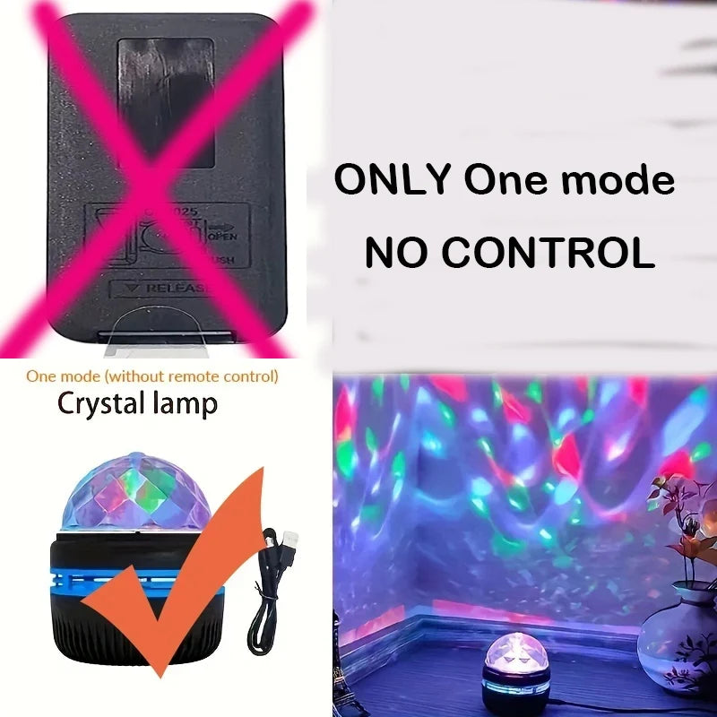 Projecteur Galaxy 7 Couleurs – Effet Océan & Étoiles, Veilleuse Décorative pour Chambre