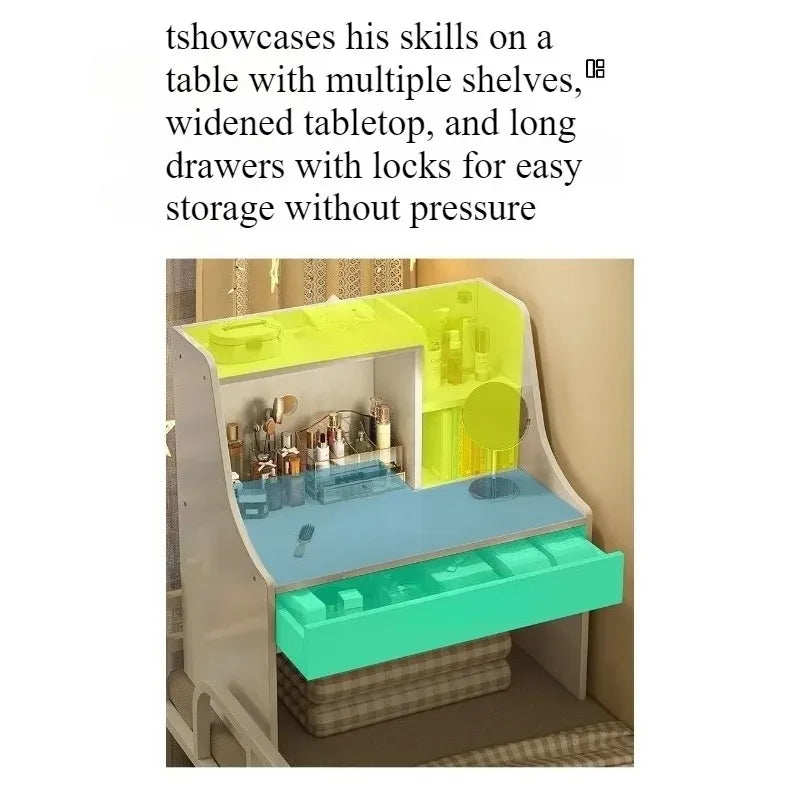 طاولة تزيين عصرية وبسيطة – طاولة مكياج صغيرة لغرفة النوم أو الاستوديو