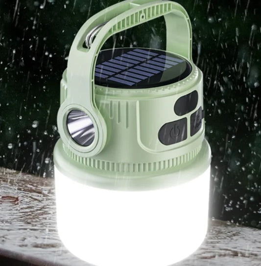 Lanterne de Camping Rechargeable Solaire & USB – Éclairage Portable Étanche