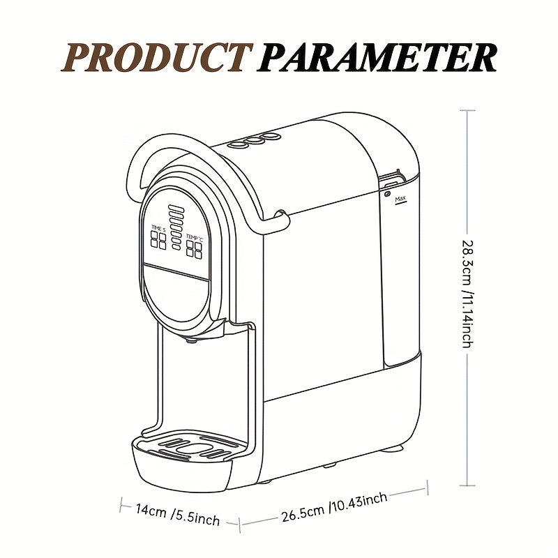 Machine à café capsules CAFELFFE – 4-en-1 – 1450 W – 220-240 V