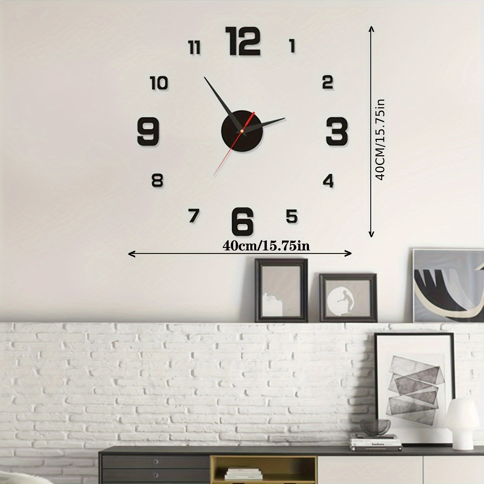 Horloge Murale Silencieuse au Style Nordique – Installation Sans Perçage, Finition Soignée, Décoration Moderne pour Salon