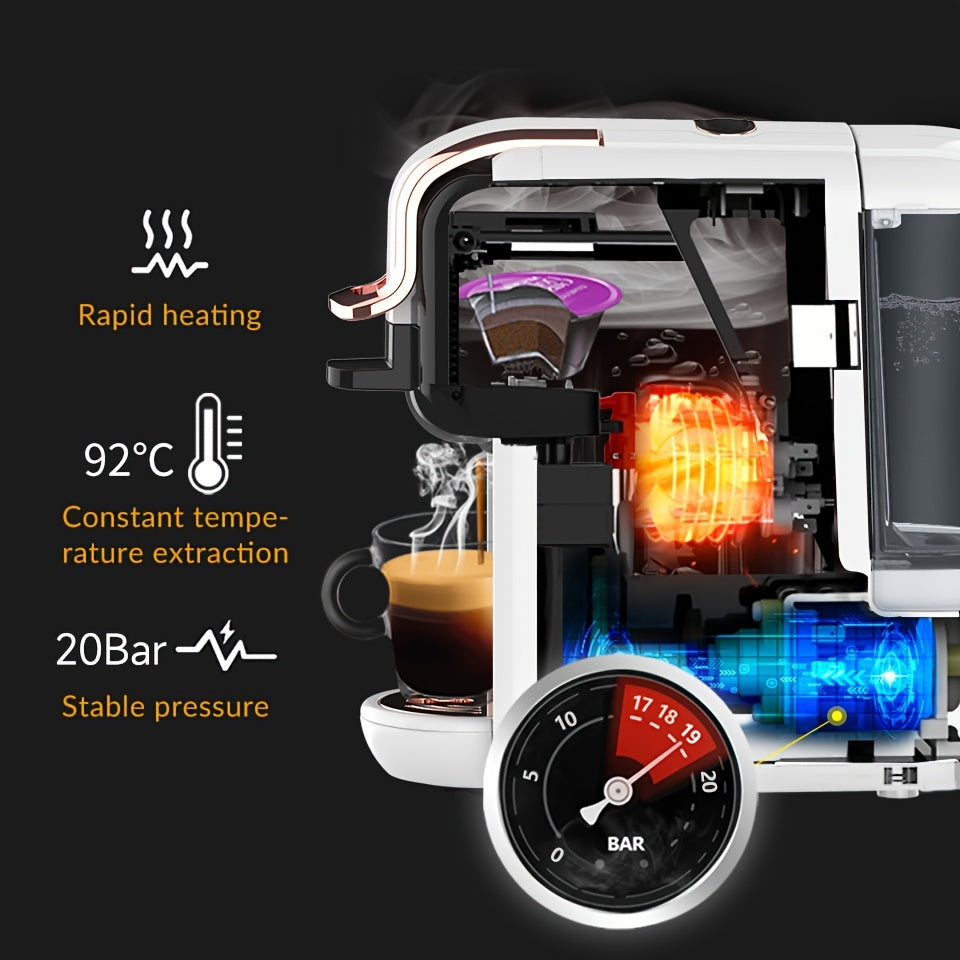 Machine à café capsules HiBREW 4-en-1 – Pompe haute pression – 220–240 V